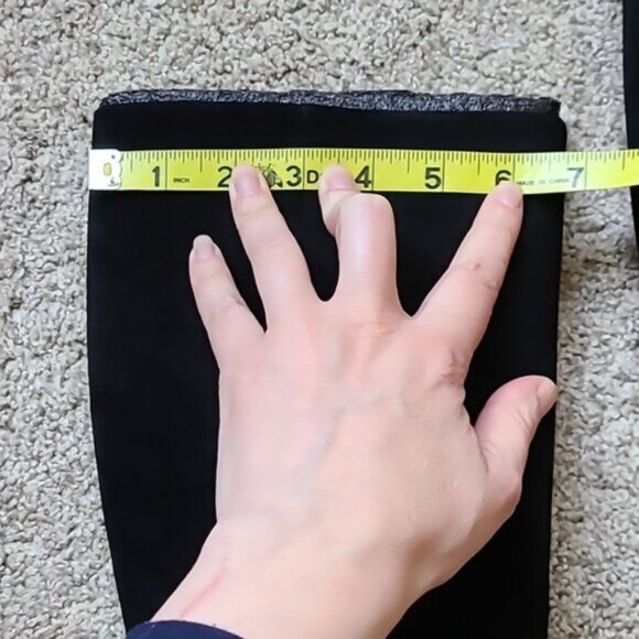 Brand New Banana Republic Black Suede Tall Shaft Block Heels - Picture 9 of 13